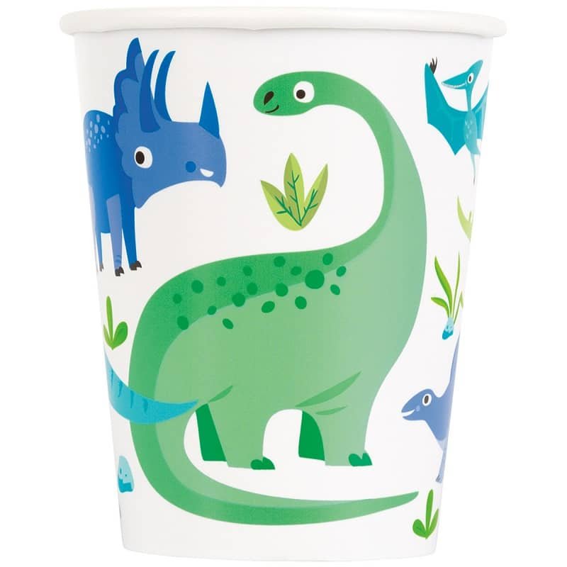 Dino Dinosaurs Paper Cups 8pk - NextParty