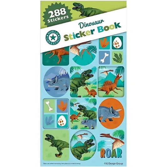 Dino Dinosaurs Sticker Book 288pk (12 Sheets) - NextParty