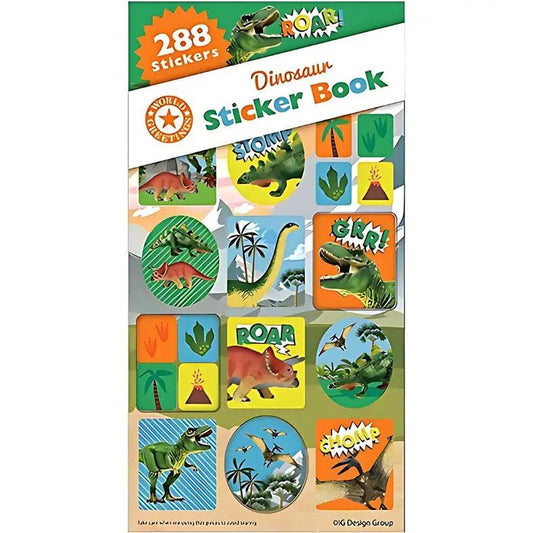 Dino Dinosaurs Sticker Book 288pk (12 Sheets) - NextParty