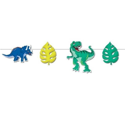 Dinosaurs Paper Bunting Flags 2M 6pcs - NextParty