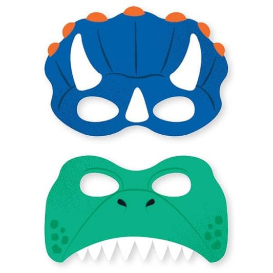 Dinosaurs Paper Party Masks 8pk - NextParty