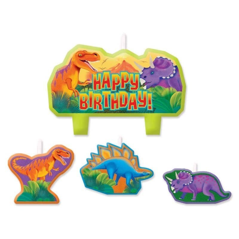 Dinosaurs Prehistoric Birthday Candles 4PCS - NextParty