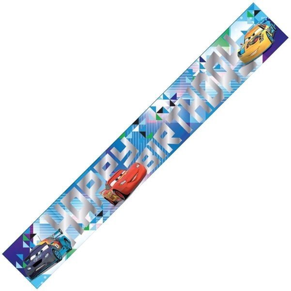 Disney Cars Birthday Party Foil Banner 1.8M - NextParty