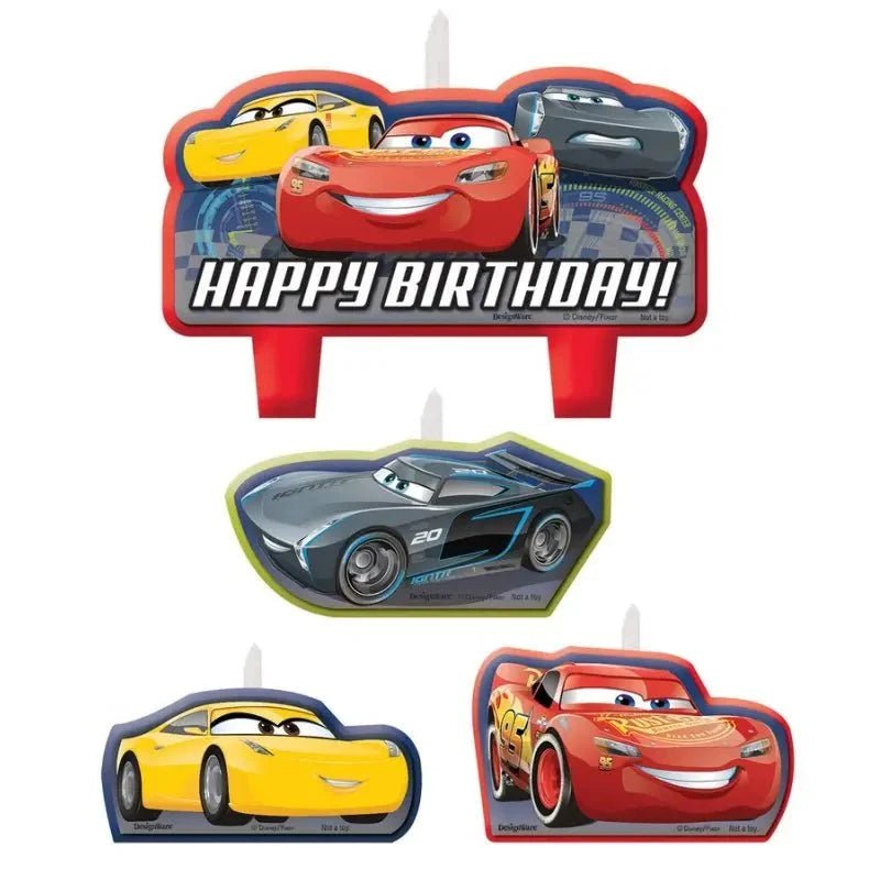 Disney Cars Happy Birthday Candles 4pcs - NextParty