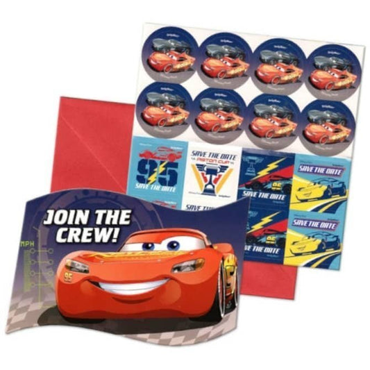 Disney Cars Party Invitations 8pk - NextParty