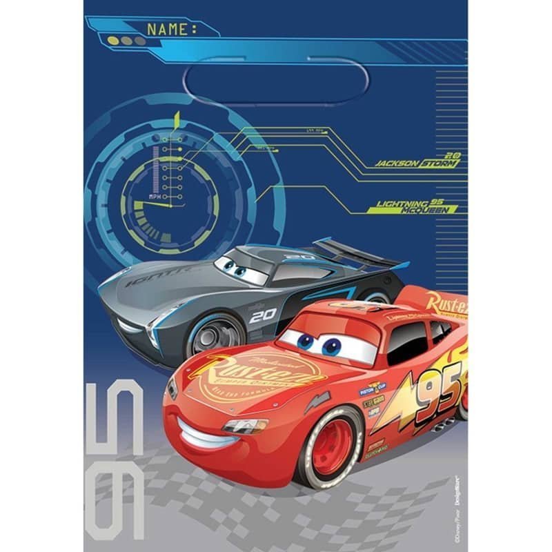 Disney Cars Plastic Party Bags 8pk - NextParty