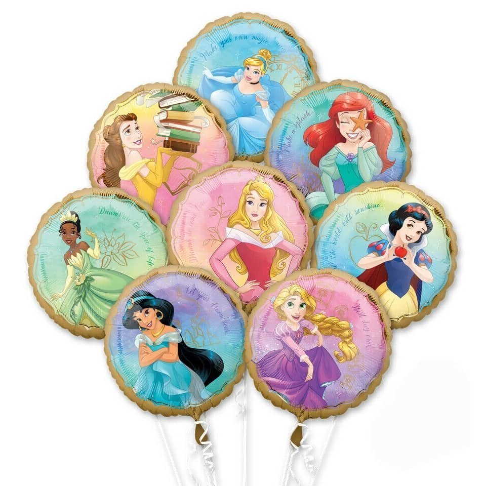 Disney Princess Bouquet Foil Balloons 8pk 43cm (17") - NextParty