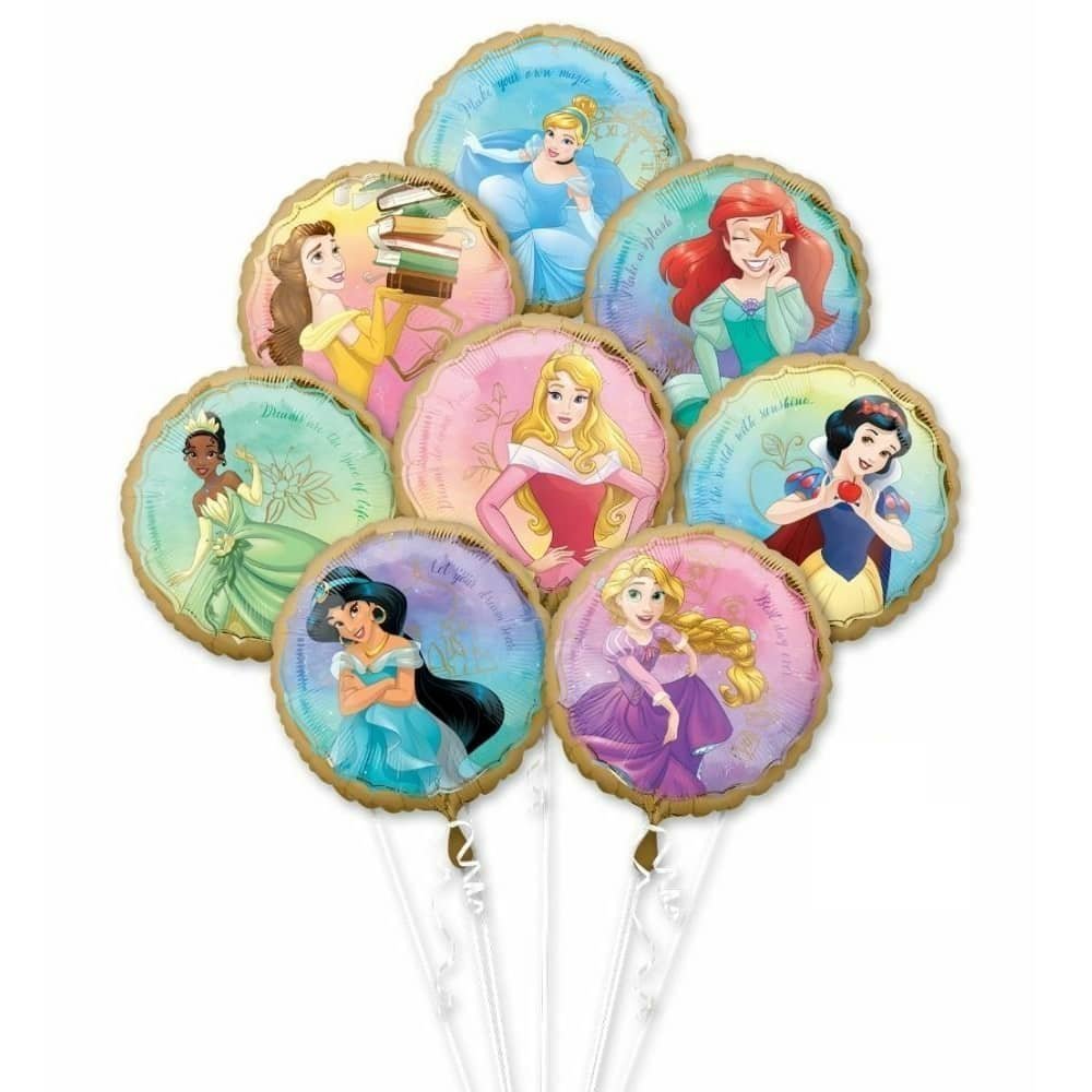 Disney Princess Bouquet Foil Balloons 8pk 43cm (17") - NextParty