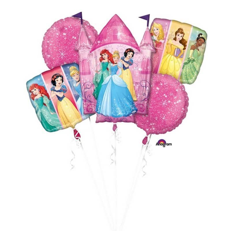 Disney Princess Foil Balloon Bouquet 5pk - NextParty