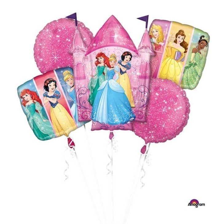 Disney Princess Foil Balloon Bouquet 5pk - NextParty