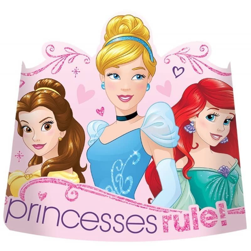 Disney Princess Paper Tiaras 8pk - NextParty