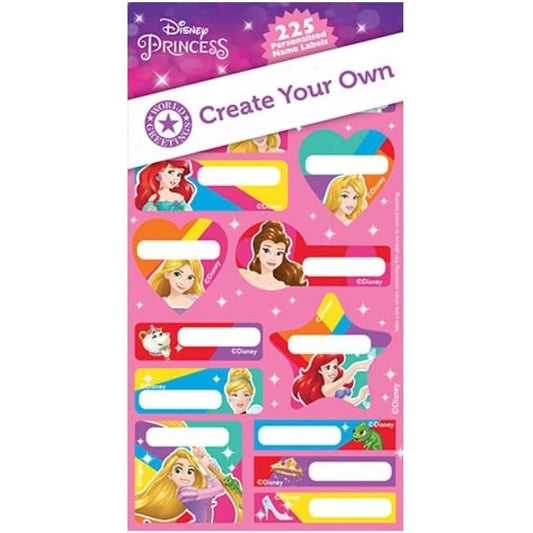 Disney Princess Sticker Book 225pk (15 Sheets) Create Your Own Customisable - NextParty