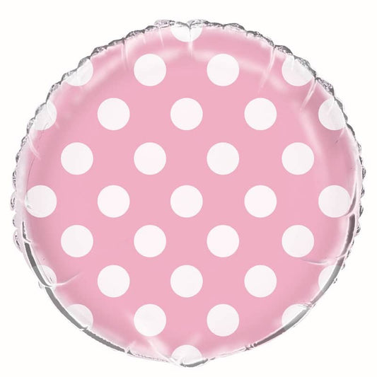 Dots Lovely Pink Foil Balloon 45cm (18") - NextParty