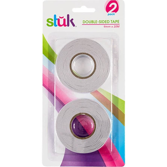 Double Sided Tapes 9mm x 20M 2pk Stationery - NextParty