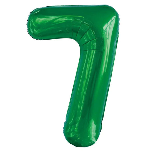 Emerald Green "7" Giant Numeral Foil Balloon 86CM (34") - NextParty