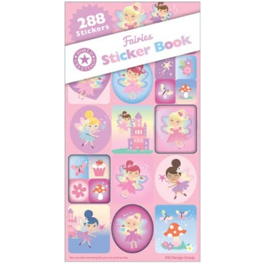 Fairies Sticker Book 288pk (12 Sheets) Party Favour - NextParty