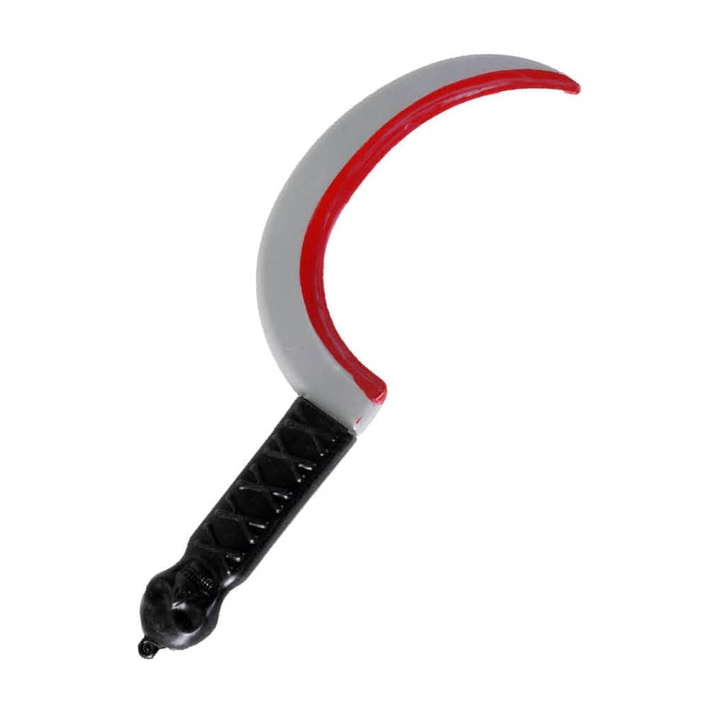 Fake Bloody Curved Sickle Knife 36CM Halloween Decorations - NextParty