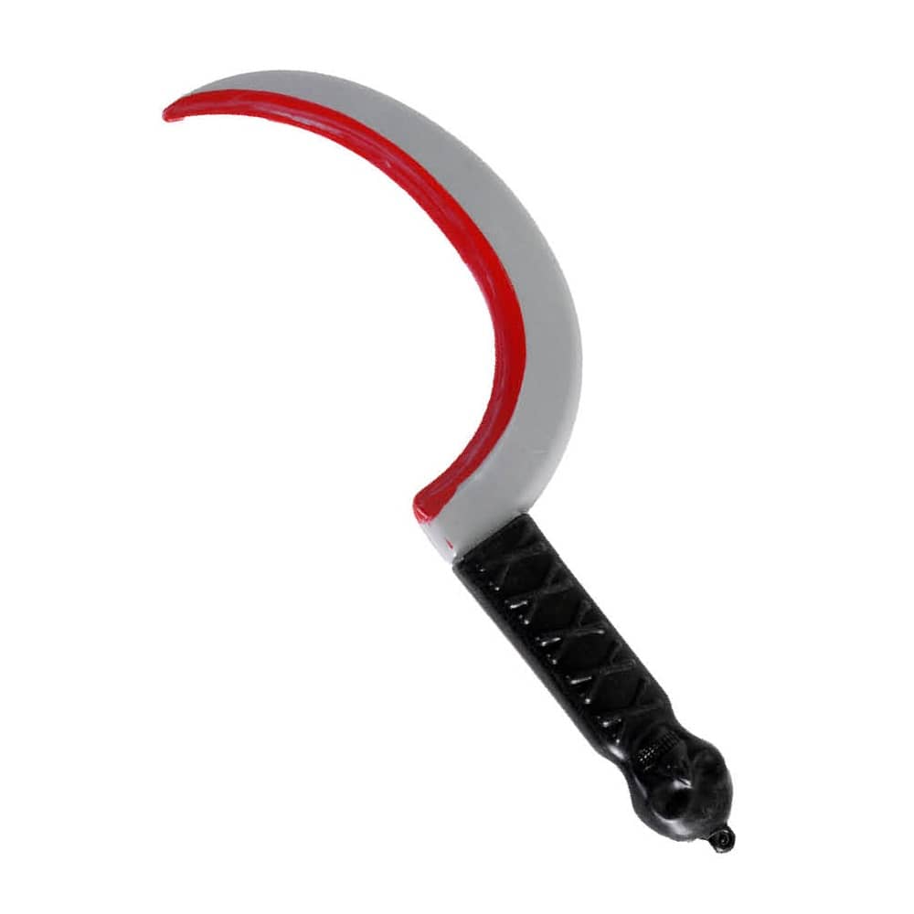 Fake Bloody Curved Sickle Knife 36CM Halloween Decorations - NextParty