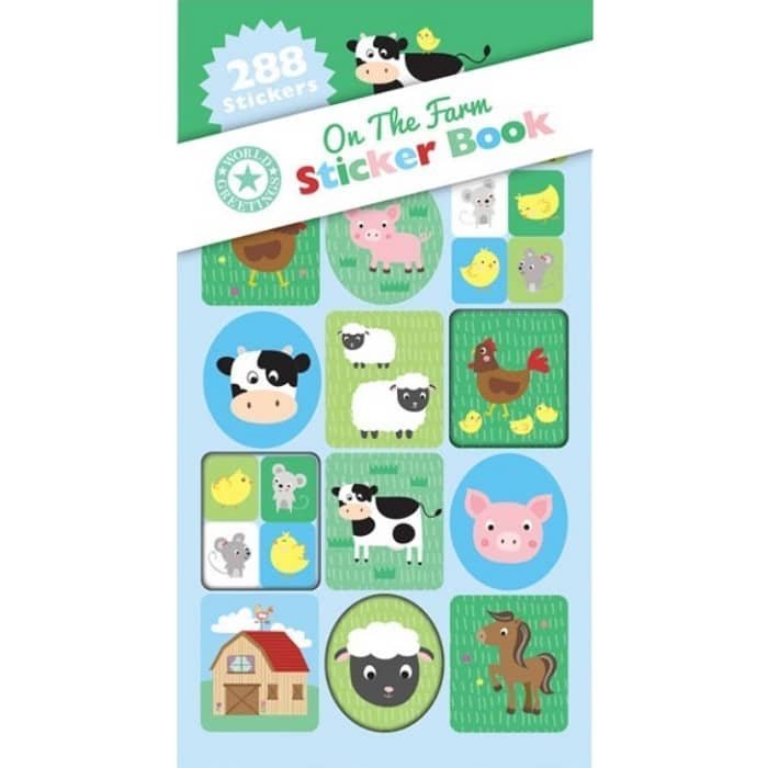 Farm Animal Sticker Book 288pk (12 Sheets) Party Favours - NextParty