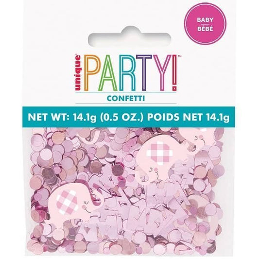 Floral Elephants Baby Shower Girls Pink Confetti Scatters 14g (0.5oz) - NextParty