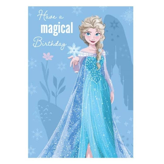 Frozen Elsa Birthday Card 11.5cm x 18cm With Blue Envelope - NextParty