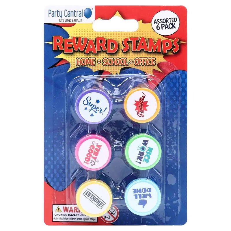 Fun Reward Stamps 6pk Toys Art Craft Party Favours - NextParty