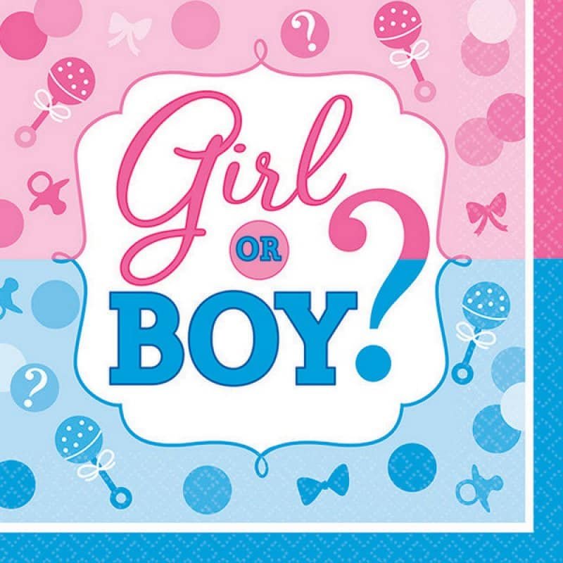 Gender Reveal Beverage Napkins 16pk - NextParty