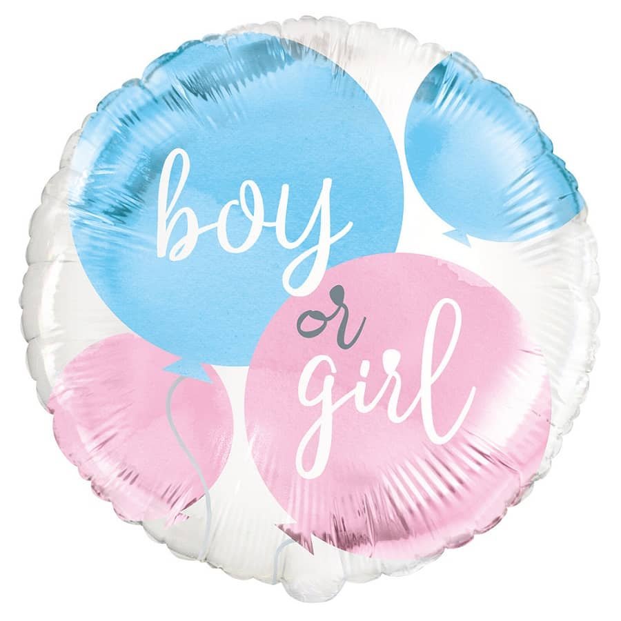 Gender Reveal "Boy Or Girl" Foil Balloon 45cm (18") - NextParty