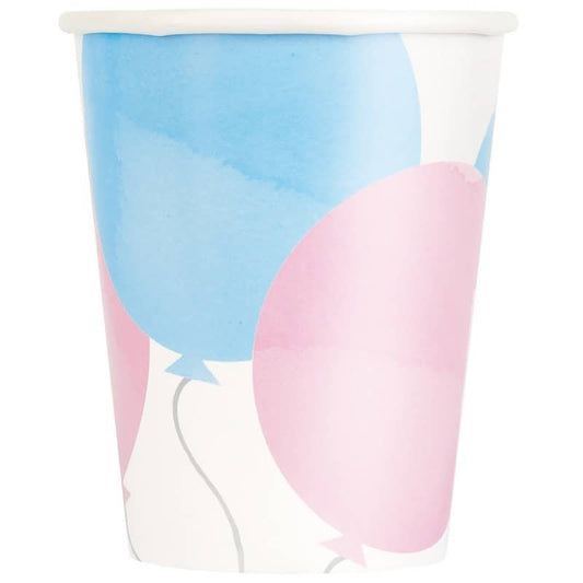 Gender Reveal Paper Cups 8pk 270ml - NextParty