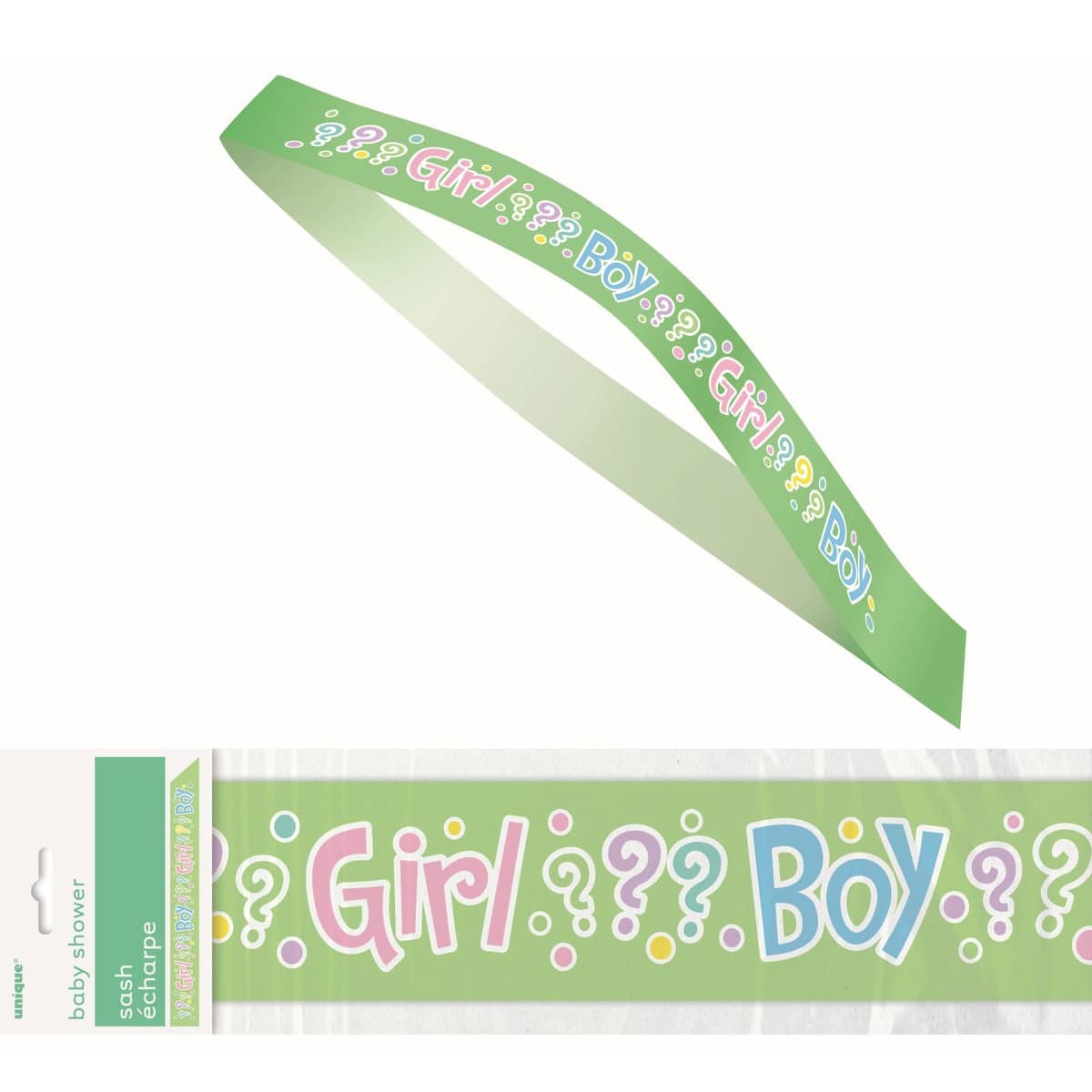 Gender Reveal Party Sash Boy Or Girl Party Accessories - NextParty