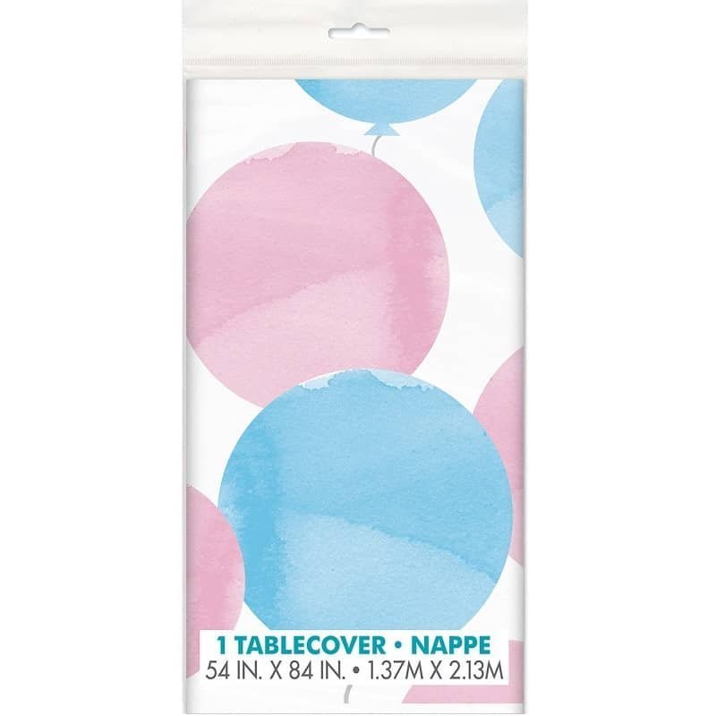 Gender Reveal Plastic Table Cover Tablecloth 137cm x 213cm (54'' x 84'') - NextParty