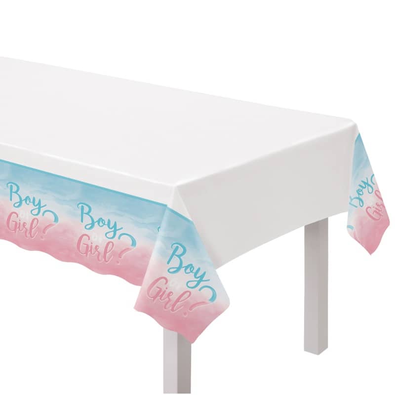 Gender Reveal Table Cover Tablecloth - NextParty