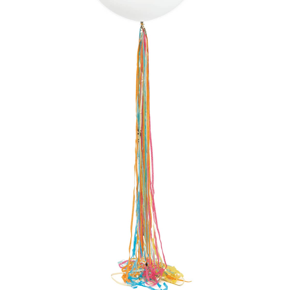 Gold Foil & Colourful Tissue Tassel Balloon Tail 1.82m (6') - NextParty