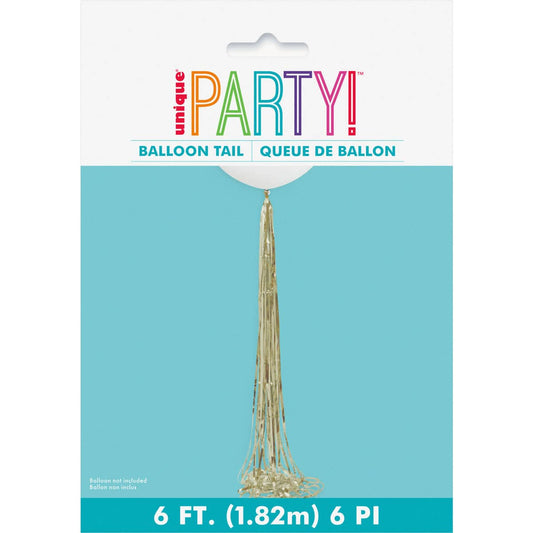 Gold Foil Tassel Balloon Tail 1.82m (6') - NextParty