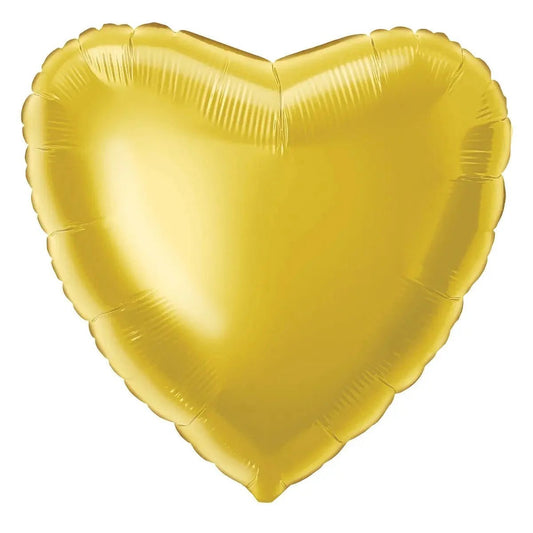 Gold Heart Shape Foil Balloon 45cm (18") - NextParty