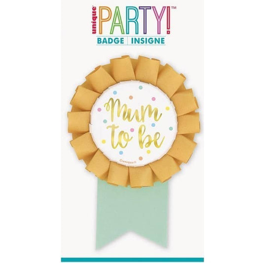 Gold Mum To Be Award Ribbon Badge - NextParty