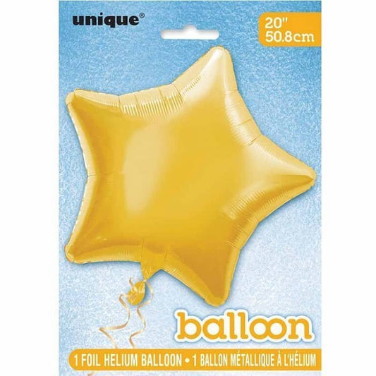 Gold Star Shape Foil Balloon 50CM (20") - NextParty