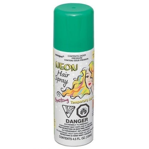 Green Hair Spray 133ML Temporary Neon Coloured Hairspray - NextParty