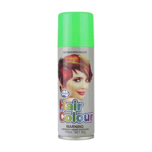 Green Hair Spray 175ML Temporary Plain Coloured Hairspray - NextParty