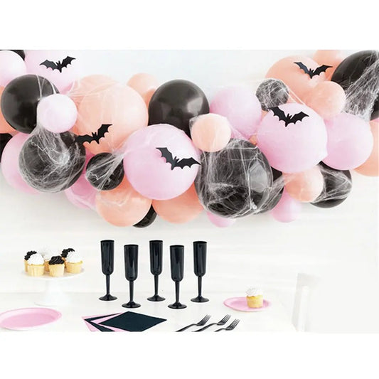 Halloween Bats Balloon Garland Arch Kit 47pk With Spider Web - NextParty