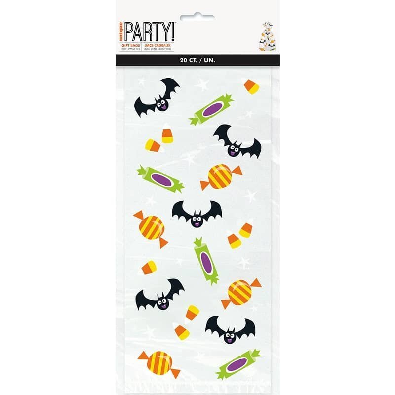 Halloween Cello Bags 20pk Bats & Candy Party Bags - NextParty