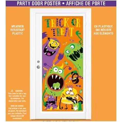 Halloween Door Poster Spooky Scary Silly Monsters Trick Or Treat - NextParty