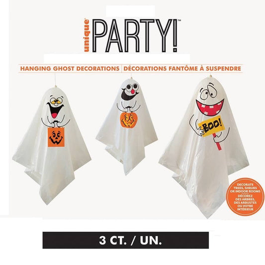 Halloween Ghosts Hanging Decorations 3pk - NextParty