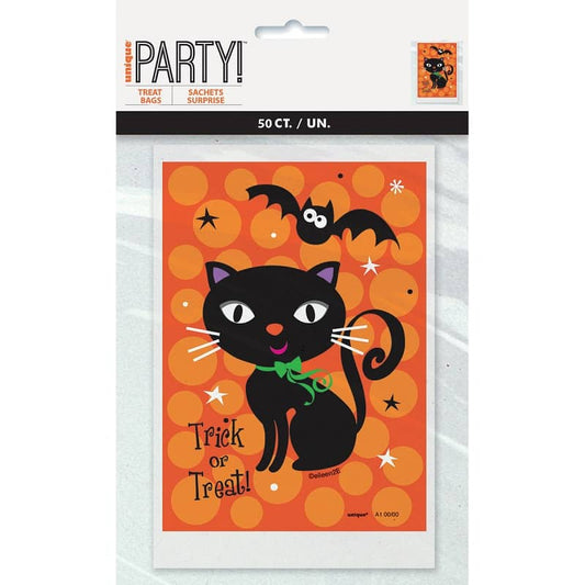 Halloween Trick - Or - Treat Bags 50pk Cat And Bat - NextParty