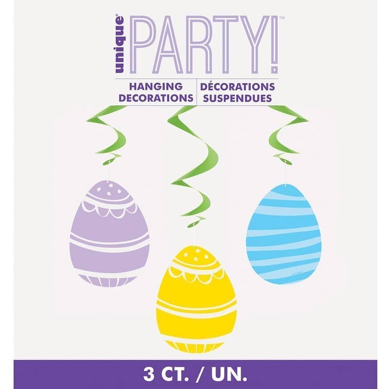 Hanging Swirl Decorations 3pk Easter 24138 - NextParty