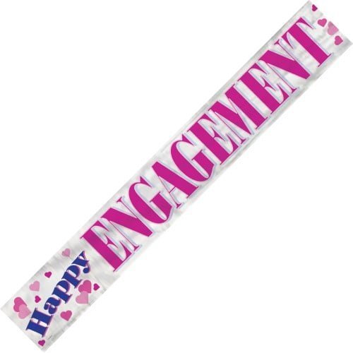 Happy Engagement Foil Banner 3.6m (12') - NextParty