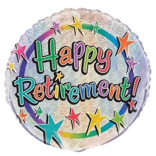 Happy Retirement Foil Prismatic Balloon 45CM (18") - NextParty