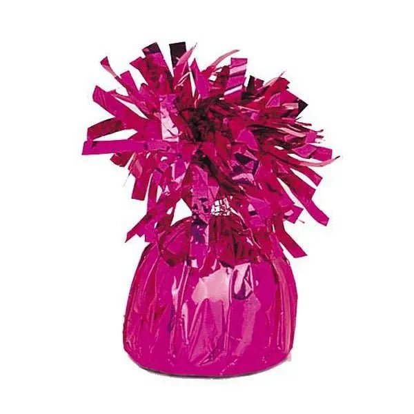 Hot Pink Foil Balloon Weights 6pk - NextParty