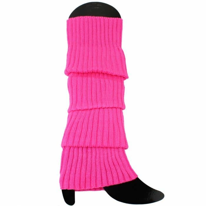 Hot Pink Leg Warmers Chunky Knit 1980's Party Accessories - NextParty