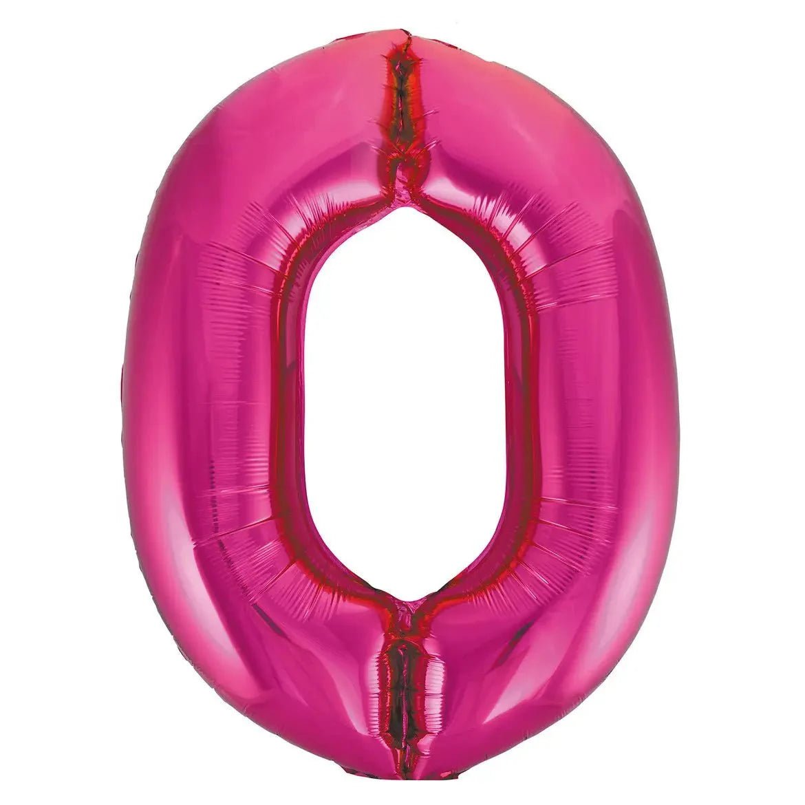 Hot Pink Number "0" Giant Numeral Foil Balloon 86cm (34") - NextParty